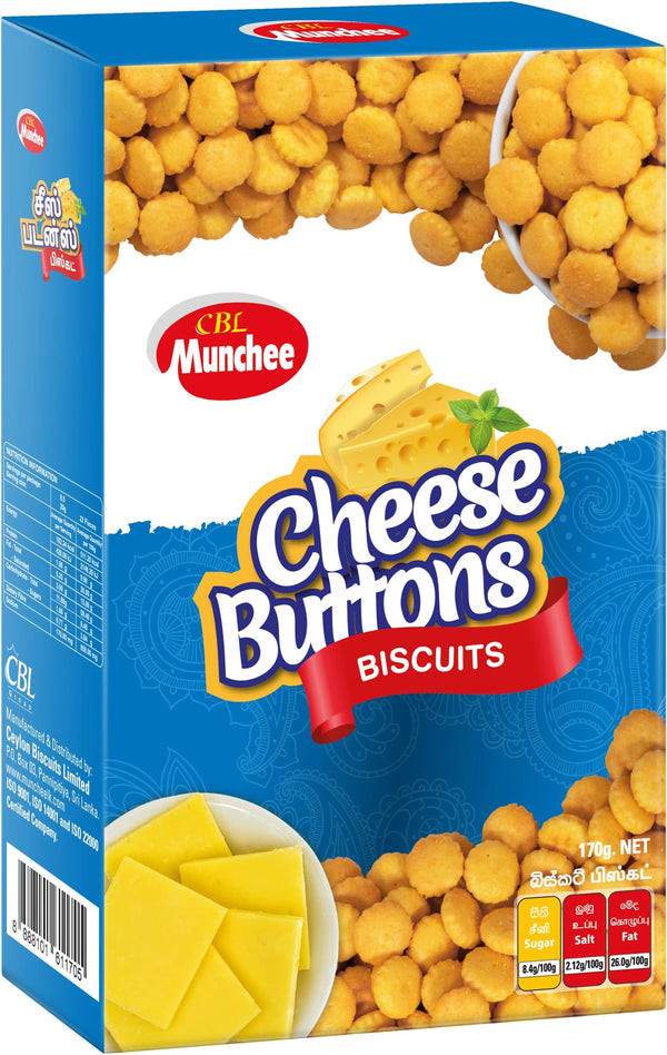 Munchee - (Best Before 18/06/26) Cheese Buttons