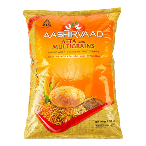 Aashirvaad - Multigrain Atta (Export Pack) Whole Wheat Flour - 10kg