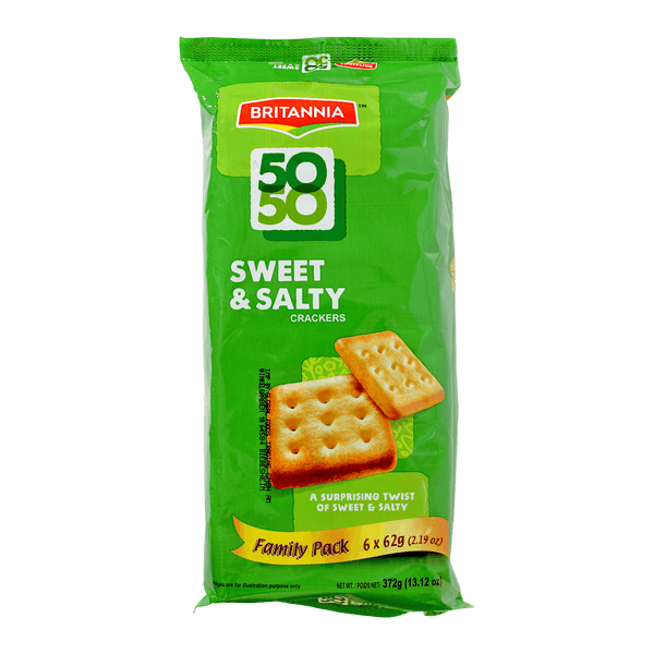 Britannia - 50&50 Sweet & Salty - 372g (6x62g)
