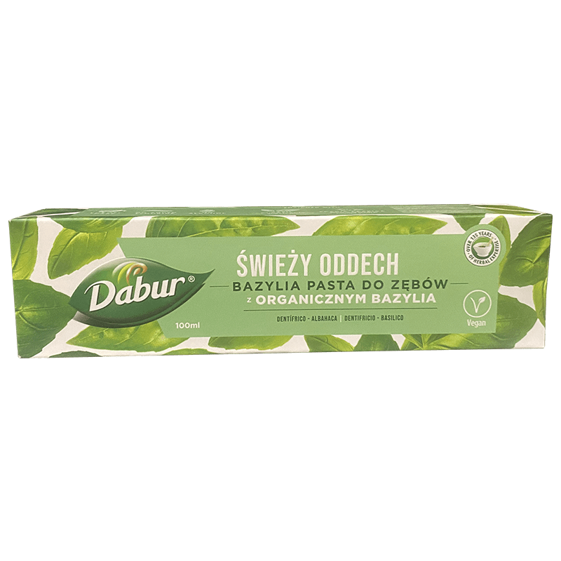 Dabur - (Best Before 31/07/26) 100ml Herbal Toothpaste with Basil Extract (Tulsi)