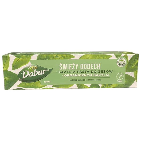Dabur - (Best Before 31/07/26) Herbal Toothpaste with Basil Extract (Tulsi) - 100ml