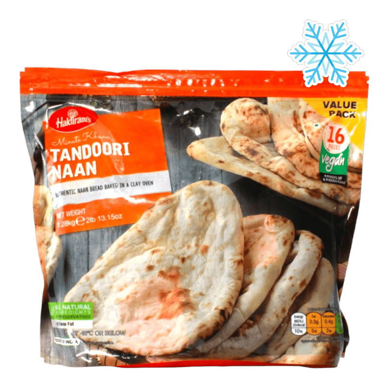Haldiram's - (Frozen) Minute Khana Tandoori Naan (Vegan) 16 Pieces