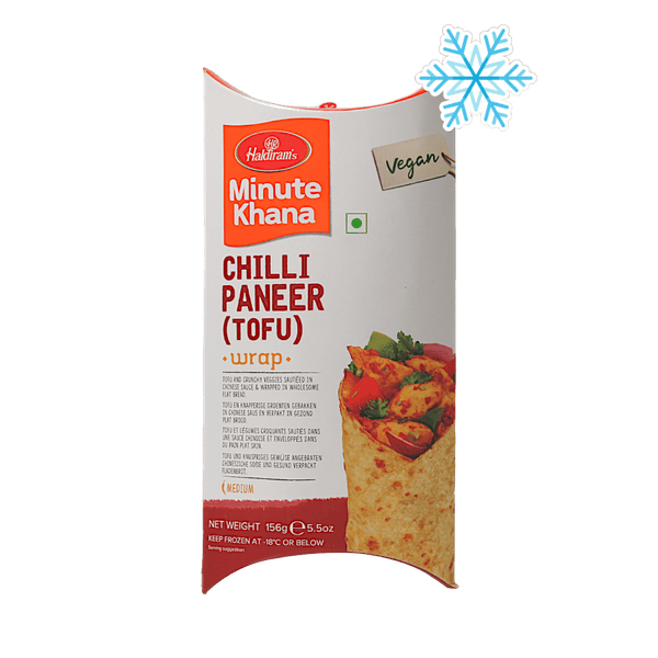 Haldiram's - (Frozen) Minute Khana Chili Paneer (Tofu) Wrap - 156g