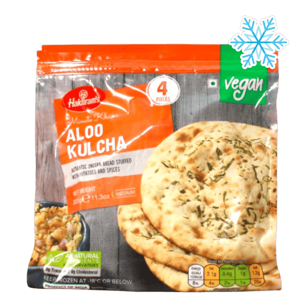 Haldiram's - (Frozen) Minute Khana Aloo Kulcha (Medium&Vegan) 4 Pieces - 320g