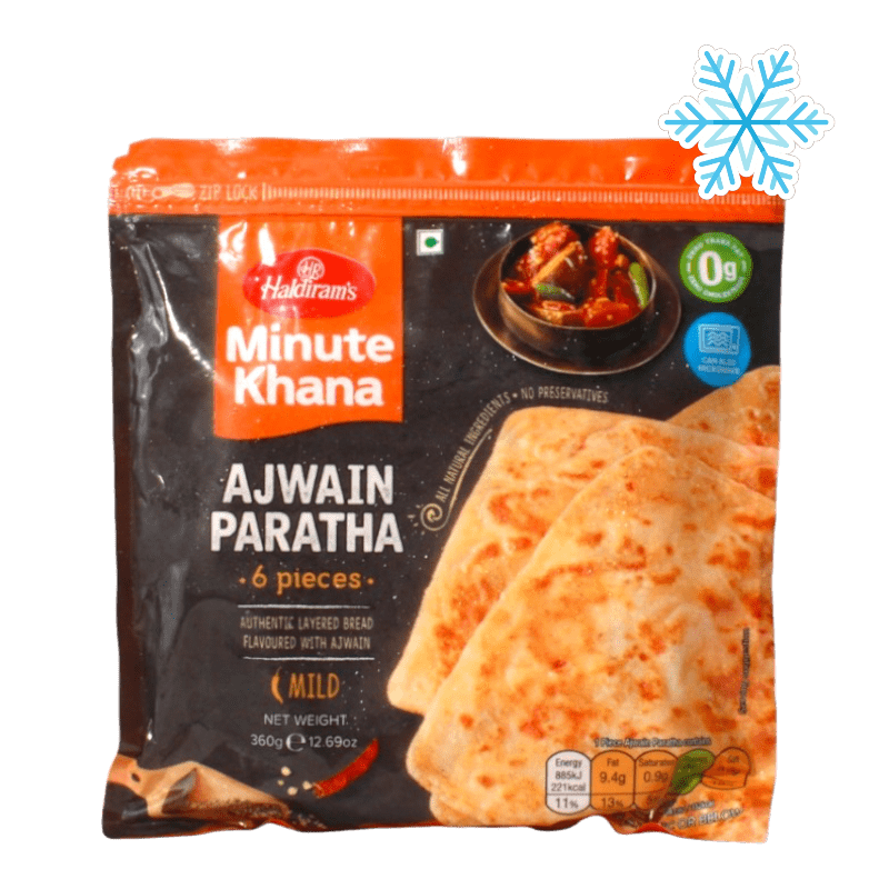 Haldiram's - (Frozen) Minute Khana Ajwain Paratha (Mild) 6 Pieces