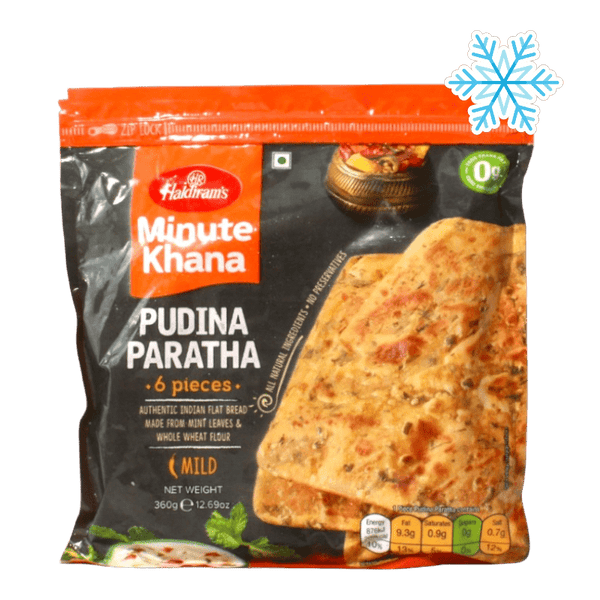 Haldiram's - (Frozen) Minute Khana Pudina Paratha (Mild) 6 Pieces - 360g