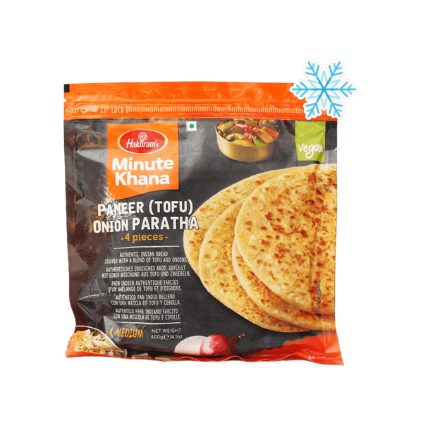 Haldiram's - (Frozen) Minute Khana Paneer (Tofu) Paratha 4 Pieces - 400g
