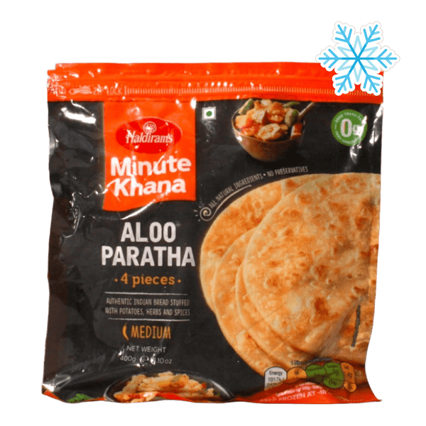 Haldiram's - (Frozen) Minute Khana Aloo Paratha (Medium) 4 Pieces - 400g