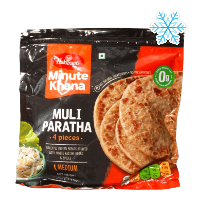 Haldiram's - (Frozen) Minute Khana Muli Paratha (Medium) 4 Pieces