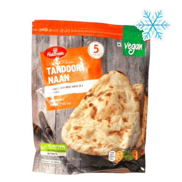 Haldiram's - (Frozen) Minute Khana Tandoori Naan (Vegan) 5 Pieces - 400g