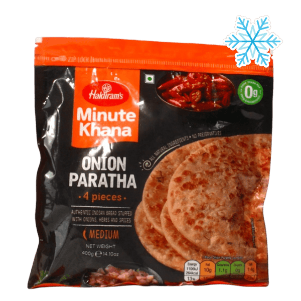Haldiram's - (Frozen) Minute Khana Onion Paratha (Medium) 4 Pieces - 400g