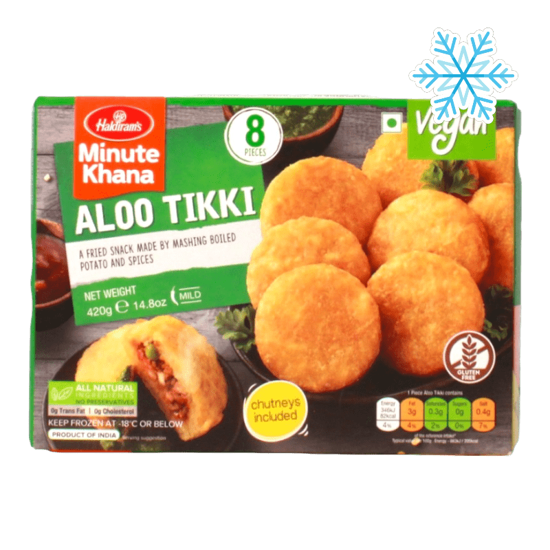 Haldiram's - (Frozen) Minute Khana Aloo Tikki (Vegan) 8 Pieces