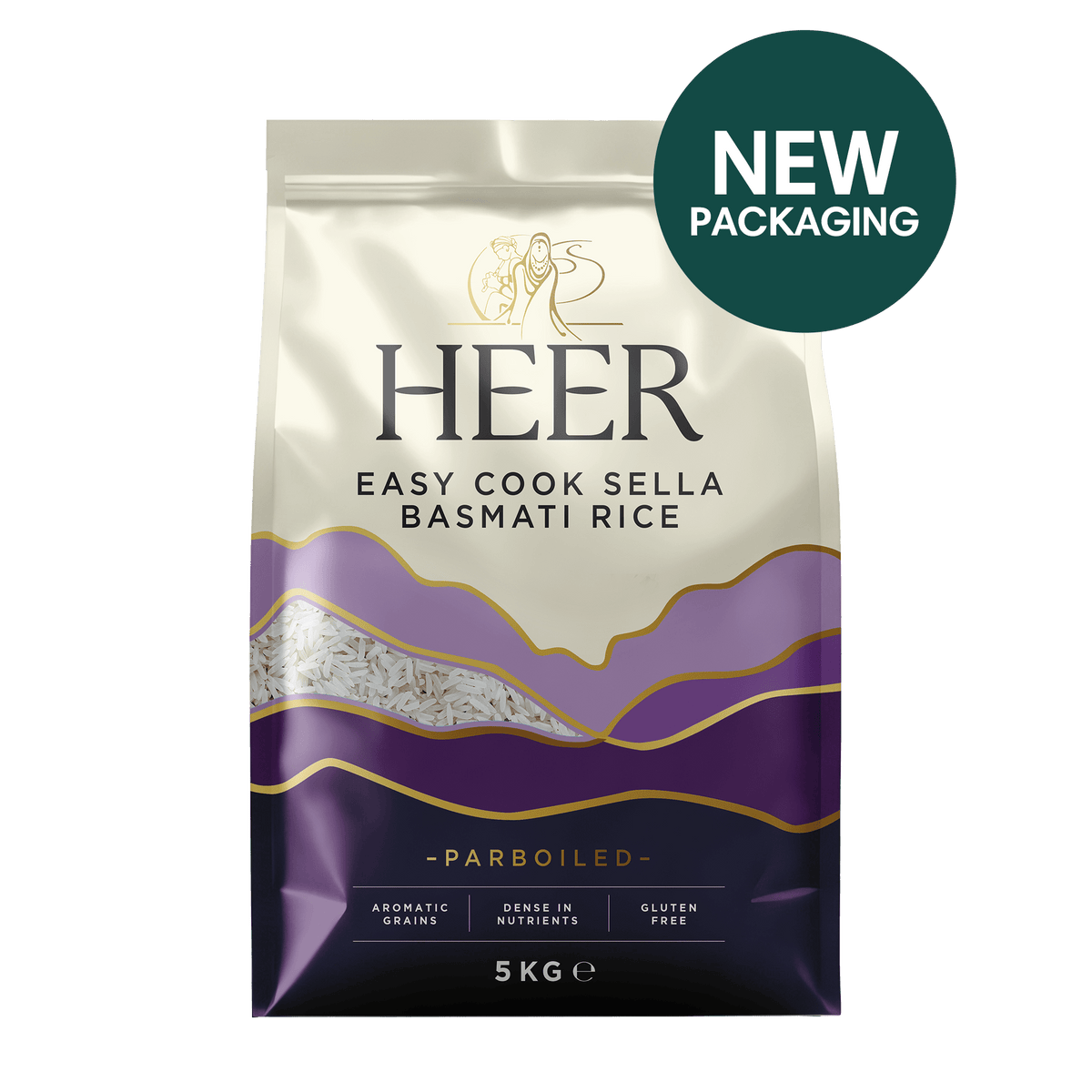 Heer - 5kg Easy cook sella basmati rice (parboiled)