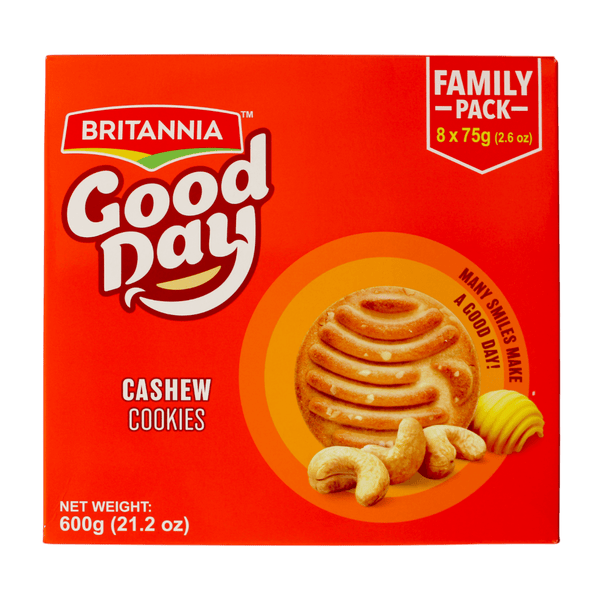 Britannia - (8 x75g) Good Day Cashew Biscuits - Gallery Image 2