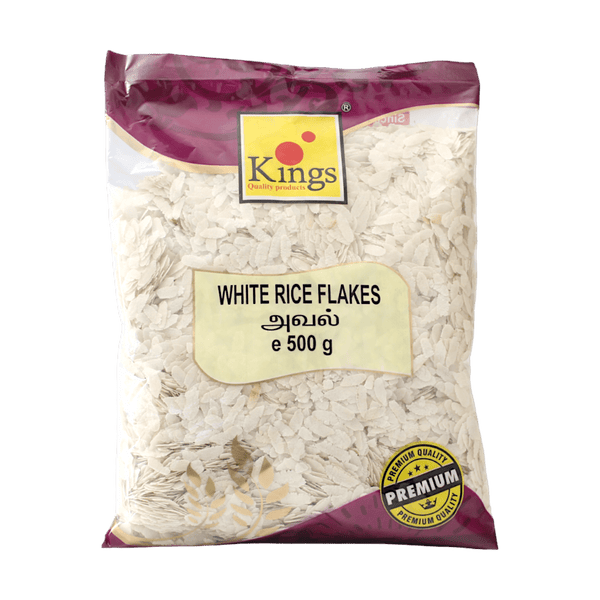 Kings - White Rice Flakes Medium (Poha) - 500g