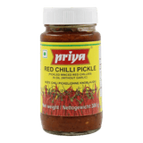 Priya - Red Chili Pickle (without Garlic) - 300g