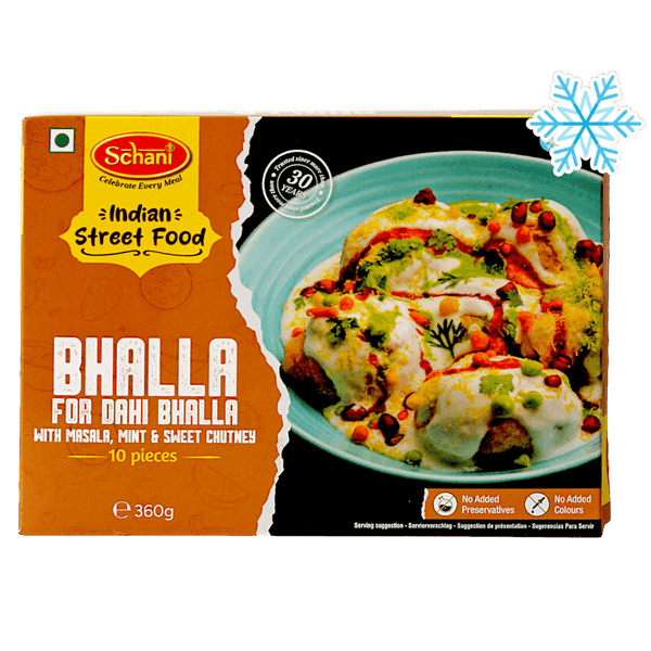 Schani - (Frozen) Dahi Bhalla (with Masala, mint & sweet chutney) 10 pieces - 360g