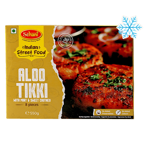 Schani - (Frozen) Aloo Tikki (with Mint & Sweet Chutney) 8 pieces - 550g