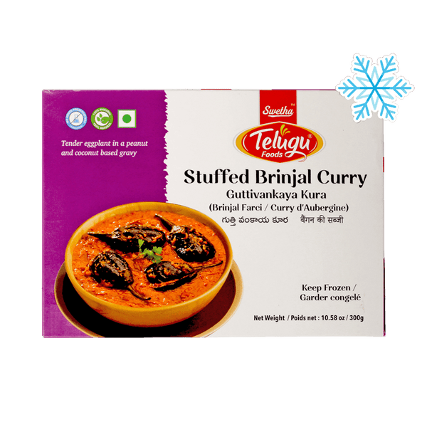 Telugu - (Frozen) Stuffed Brinajal Curry (Guttivankaya Kura) - 300g