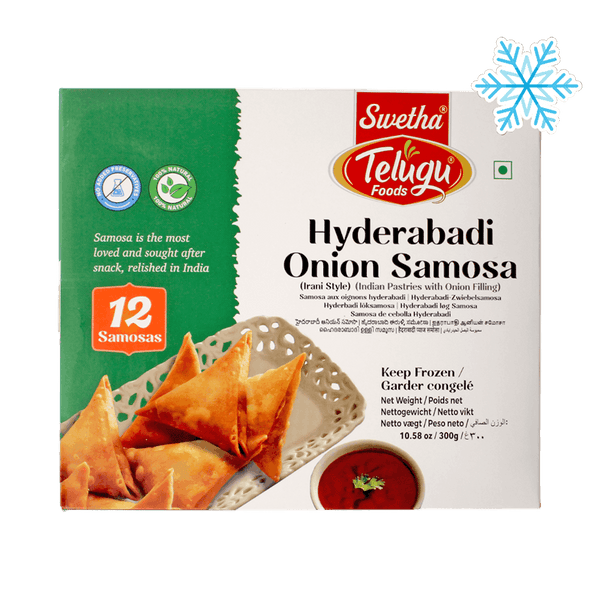 Telugu - (Frozen) Hyderabadi Onion Samosa 12 Samosas - 300g