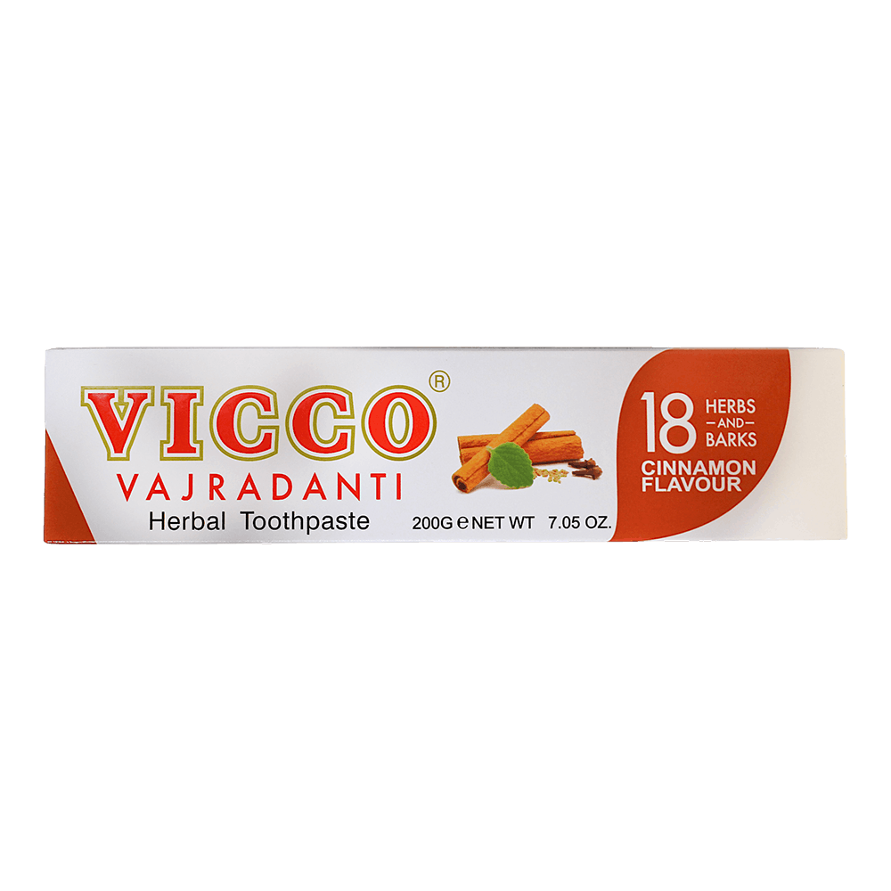 Vicco - 200g Toothpaste Vajradanti Cinnamon Flavour (18 Herbs and Barks)