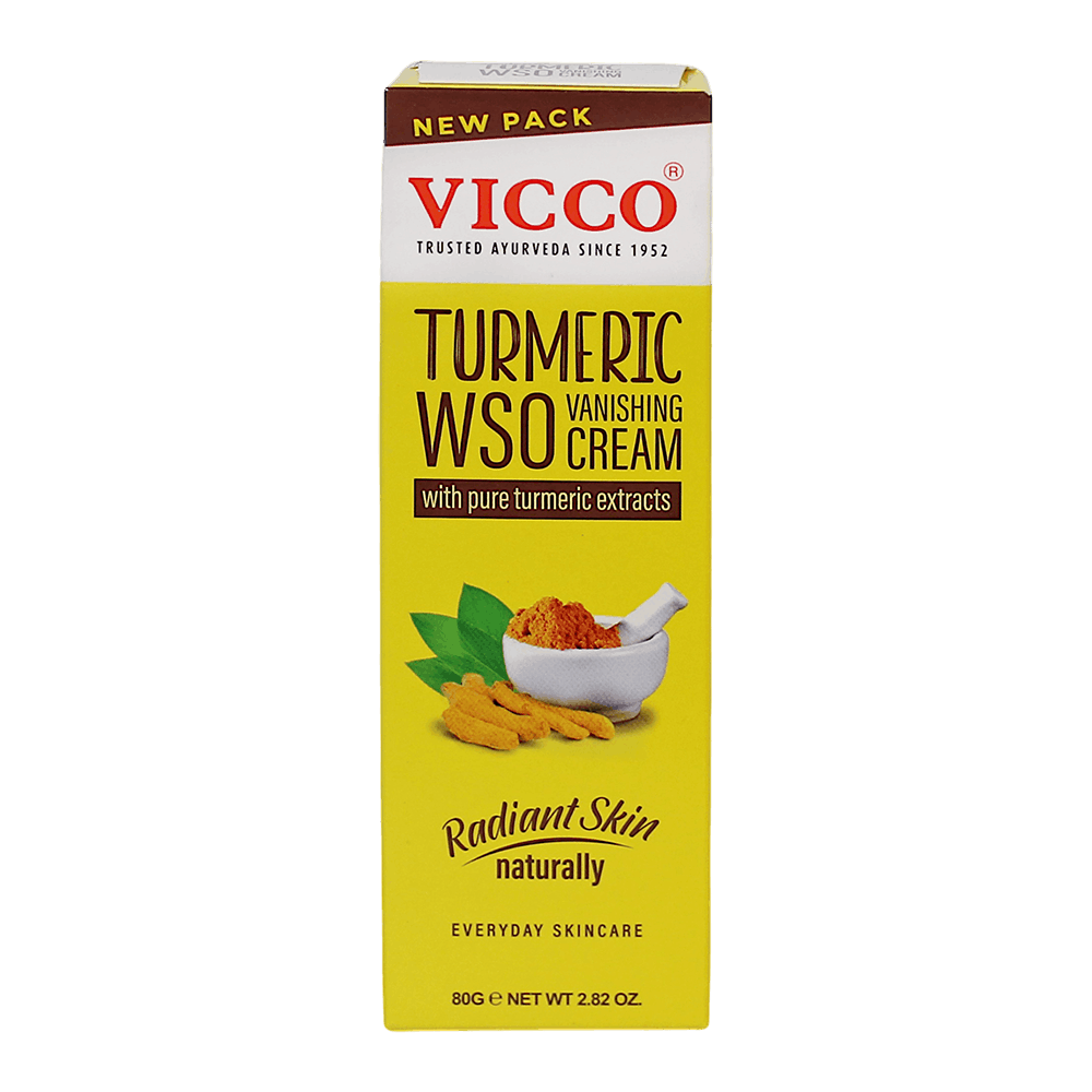 Vicco - 80g Turmeric WSO Vanishing Cream (with pure Turmeric Extracts)