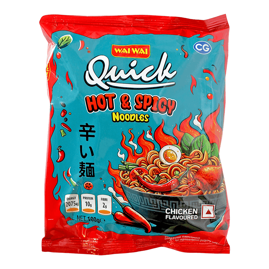 Wai - Wai Quick Hot & Spicy Noodles (Chicken Flavor)