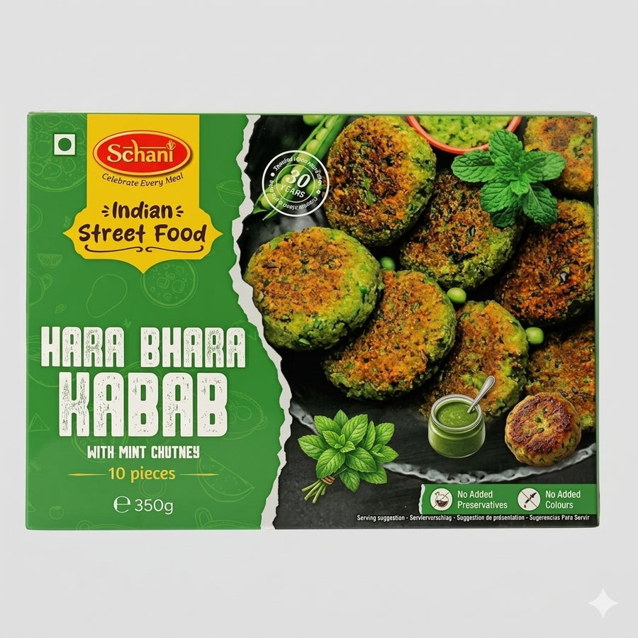 Schani - (Frozen) Hara Bhara Kebab (with Mint Chutney) 10 pieces